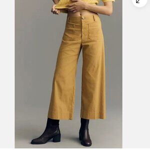 Anthropologie Maeve The Colette Cropped Wide-Leg Pants